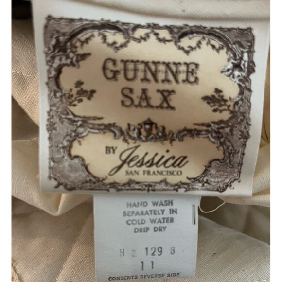 70s vintage Gunne Sax Jessica Romantic Prairie Style Maxi Blue Braid Dress 32/28 - Picture 11 of 12